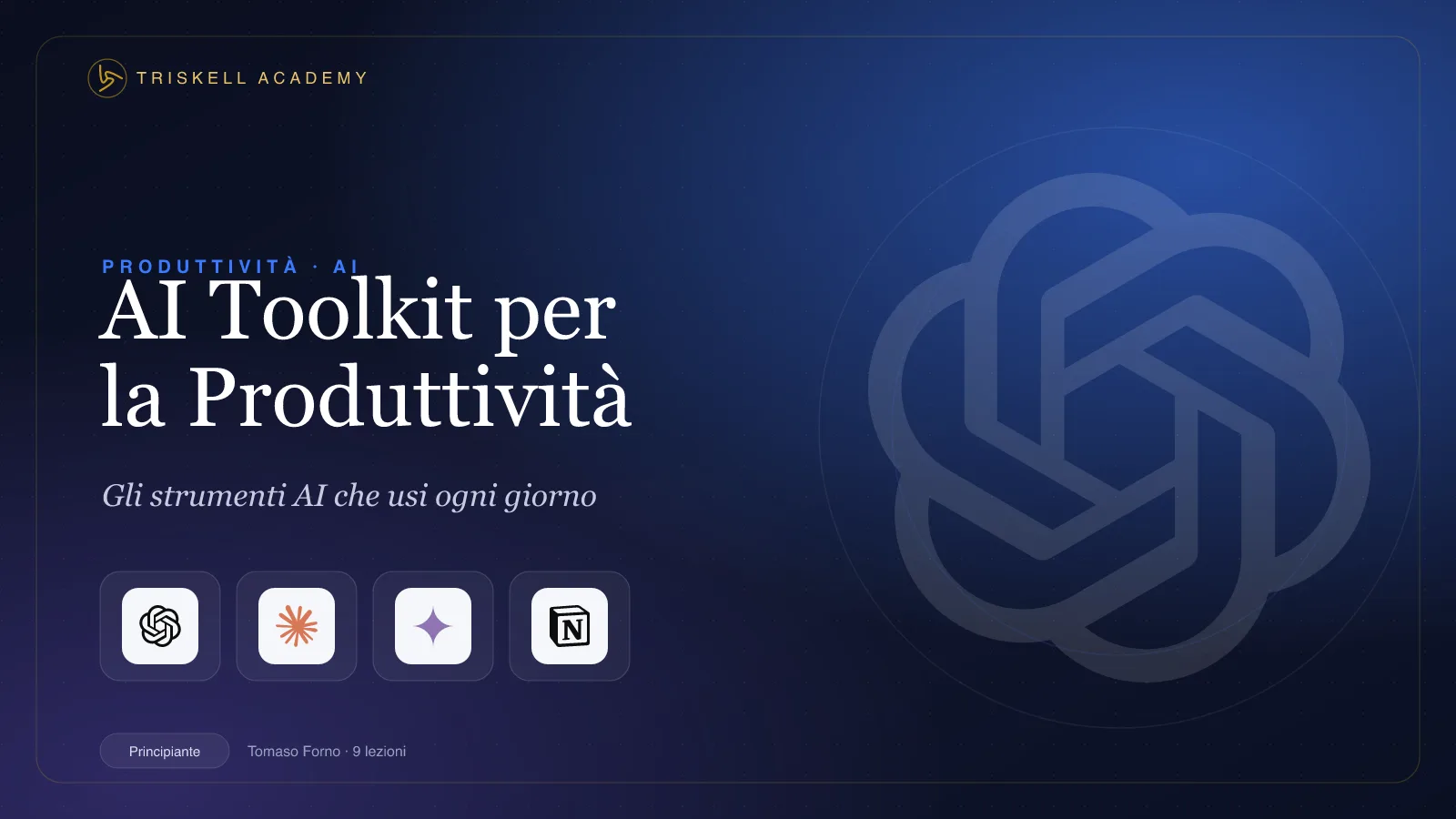 Cover AI Toolkit per la Produttività